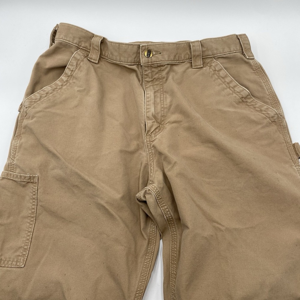 CARHARTT B151 DKH Duck Canvas Loose Original Fit Carpenter Work Pants Mens 36x30 - Picture 6 of 13